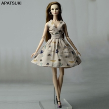 Kahki-vestido de dibujos animados para muñeca Barbie, ropa de fiesta, accesorios para muñeca Barbie, juguete para niños, 1/6 2024 - compra barato