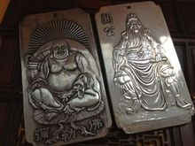 2 PCS Exquisite Old Chinese Tibetan Silver Maitreya Buddha and Guan Gong Statue  Auspicious Amulet Plates 2024 - buy cheap