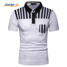 Covrlge Fashion Summer Short Sleeve Polo Shirt Men Brand British Style Polo Homme Causal Slim Fit Camisa Masculina MTP118 2024 - buy cheap