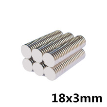 10pcs 18x3 mm N35 Super Strong Powerful Small Round Rare Earth Neodymium Magnets 2024 - buy cheap