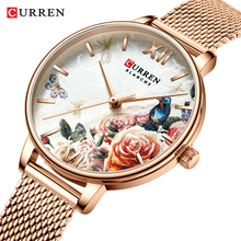 CURREN  New Fashion Design Women Watch Casual Female Quartz Wristwatch with Stainless Steel Relogio Feminino 2024 - buy cheap