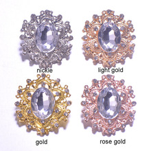 (L0466)30mmx34mm, free shipping wholesale 20pcs/lot, rhinestone buckle,nickle plating or gold or light rose gold plating 2024 - buy cheap