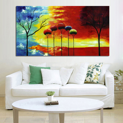 Handpainted Free Shipping Pictures Beautiful Scenery Art on Canvas Modern Wall StickersDecorative Oil Paintings 2022 - buy cheap