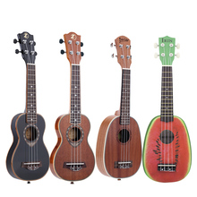 ammoon 21" Ukulele Sapele Acoustic Ukulele 15 Fret 4 Strings Stringed Musical Instrument 19 Styles for Option 2024 - buy cheap