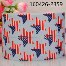 free shipping 50 yards 7/8 " 22mm 4th July independence day star with flag pattern printed grosgrain tape ribbon 2024 - buy cheap