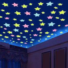 Adesivos de parede 100 cm brilham no escuro, adesivos de parede com ponto redondo e luminoso, decoração do quarto de criança com 2.6 peças 2024 - compre barato