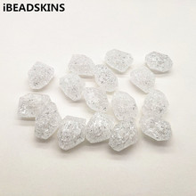 Chegada de novo! 25X20mm 100pcs claro acrílico crack irregular beads para Brincos acessórios peças, feitas à mão Brinco Jóias DIY 2024 - compre barato