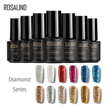 ROSALIND Gel 1S Black Bottle 7ML Diamond Glitter W01-29 Gel Nail Polish Nail Art UV LED Soak-Off Glitter Platinum Glue 2024 - buy cheap