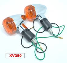 Frete grátis para yamaha motocicleta turn signal xv250 luz de sinal qj250h virago 250cc motocicleta transformar a luz 2 pçs 2024 - compre barato