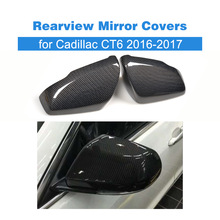 Pair of Replacement Carbon Fiber Side Mirror Caps for Cadillac CT6 Sedan 4 Door 2016-2017 Rearview Mirror Covers Car Styling 2024 - buy cheap