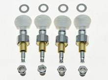 Kaish conjunto de 4 cromo banjo sintonizadores alinhados pinos máquina cabeças com botões pérola 2024 - compre barato