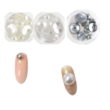 Cuentas de manicura perla curvada 20 piezas, joyas artísticas 3D para uñas, perlas de ABS curvadas, de nivel superior, purpurina 2024 - compra barato