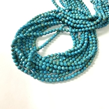Wholesale 1string Natural Turquoises Faceted Round Beads 4mm 6mm 8mm 10mm Micro Faceted Loose Gem Stone Beads 15.5" strand 2024 - buy cheap
