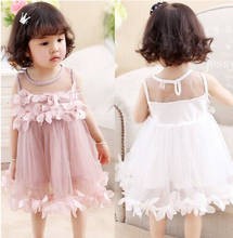 Flower Kids Baby Girl Clothing Dress Princess Sleeveless Ruffles Tutu Ball Petal Tulle Party Formal Cute Dresses Girls 2024 - buy cheap