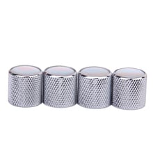 4pcs Volume Tone Control Guitar Knob for Electric Guitar  Silver with Pearl White Top 2024 - buy cheap