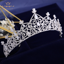 New Design Wedding Tiaras Bridal Headpiece Bride Hair Jewelry Queen Crowns Tocado Novia Wedding Hair Accessories 2024 - buy cheap