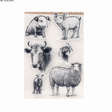 PANFELOU Sheep and pigs Transparent Silicone Rubber Clear Stamps cartoon for Scrapbooking/DIY Easter wedding album 2024 - buy cheap