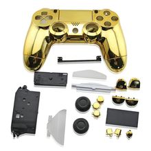 Juego completo de botones de carcasa para PS4 V1, funda de mando para PlayStation 4, DualShock 4, mando inalámbrico cromado 2024 - compra barato