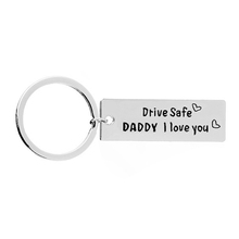 Llavero creativo con letra "Drive Safe Daddy I Love You" para hombre, llavero para el Día del Padre, regalos para papá 2024 - compra barato
