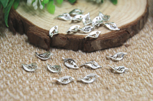 100pcs 3D mini Leaf Charms Leaf  Pendants Antiqued Silver Tone 11x5mm 2024 - buy cheap