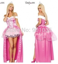 FREE SHIPPING ZT8980 Sleeping Beauty pink princess fancy dress costume 2024 - buy cheap