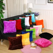 Multi Color Soft Fur Plush Cushion Cover Winter Warm Fluffy Pillowcase Home Sofa Pillows Cover Decoration Home textile Square 2024 - buy cheap