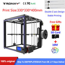 Лучшие Tronxy X5S 3D-принтеры DIY Полный комплект прямой экструдер heatbed Стабильный Большой 3d печати Размеры 330*330*400 мм Double Z оси дизайн 2024 - купить недорого