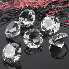 Atacado Limpar 40mm Bela Decoração Feng Shui Artesanato Paperweight Diamante de Cristal Decoração Da Casa do Presente Da Lembrança 2024 - compre barato