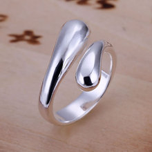 Frete grátis anéis banhados a prata para mulheres noiva e casamento, duplo anel de cabeça redonda aliança de casamento 2024 - compre barato