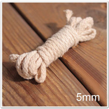 5 mmx 30 m Diy accessories twisted round 100% cotton cord decoration rope Beige cotton rope hand woven drawstring cotton rope 2024 - buy cheap
