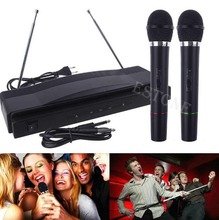 Professional Wireless Microphone System Dual Handheld 2 x Mic Cordless Receiver 2024 - buy cheap