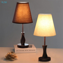 Modern Brief Wooden Table Lamps Simple Cloth Lamp Shade Desk Lamps for Living Room Bedside Bedroom Study Home Lighting Decor 2024 - buy cheap