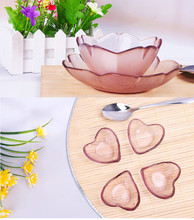 1 cuenco de cristal creativo de flor plato Rosa transparente cuenco de flor de cerezo yogur fruta postre ensalada Bol decoración para la Mesa OK 0837 2024 - compra barato