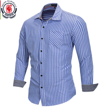 FREDD MARSHALL 2018 Summer Fashion Striped Shirt Men Casual Long Sleeved Social Business Dress Shirt Male Cotton Clothes FM166 2024 - buy cheap