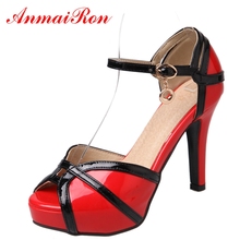 ANMAIRON New Fashion Women Super High Heel Sandals   Sandalias De Mujer Verano 2020  Basic  Casual Big Size 34-43 LY329 2024 - buy cheap