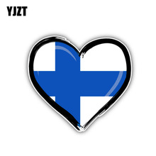 Yjzt adesivo decorativo coração da janela de carro 13cm * 12cm adesivo pvc para carro bandeira da finlâmpada 6-1332 2024 - compre barato