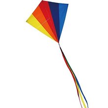 New Arrive Outdoor Sport Rainbow Rhombus Kite / Diamond Kites For Children  With Handle And Line Good Flying 2024 - buy cheap