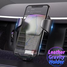 Автомобильный держатель для мобильного телефона, крепление на вентиляционное отверстие, Гравитационный держатель для iPhone XR X 8 7 Samsung S9, магнитный держатель для мобильного телефона 2024 - купить недорого