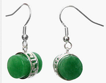 Brincos para mulheres amantes, pedra verde de cilindro com bom design, pedra preciosa natural real, joias femininas 11.23 2024 - compre barato