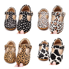 High Quality Leopard Horse Hair Baby Shoes Genuine Leather Soft Sole Baby Boy First Walkers T- Bar Strip Autumn Baby Moccasins 2024 - buy cheap