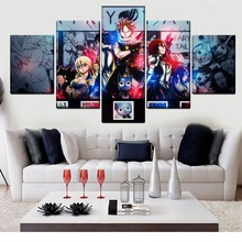 Modular Hd Prints Pictures Home Decoration Framework 5 Pieces Fairy Tail Anime Paintings Canvas Poster Wall Art For Living Room 2024 - buy cheap