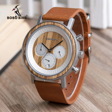 BOBO BIRD, relojes de madera para hombre, lujosos relojes con cronógrafo, nuevo diseño, elegante reloj de pulsera de cuarzo, reloj masculino, K-nR01 2024 - compra barato