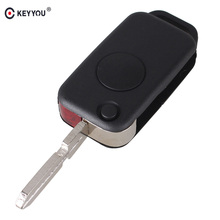 KEYYOU Replacement 1 Button Remote Flip Folding Car Key Shell Case For Mercedes Benz C E S ML SL ML55 AMG S500 SL500 2024 - buy cheap