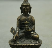 Tibet recolher bronze budista sakyamuni medicina buda joss tigela estátua conjunto 160817 2024 - compre barato