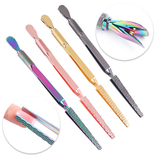 1pc Double Head Nail Cuticle Pusher Stainless Steel Tweezers Nail Extension UV Gel Remover Manicure Pick Trimmer Tools LYST01-04 2024 - buy cheap