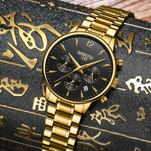 NIBOSI Mens Watches Gold Stainless Steel Waterproof Quartz Watch Men Brand Luxury Clock Male Sports Wrist Watch Wholesale Saat 2024 - buy cheap