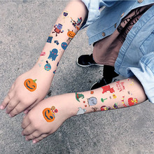 Halloween Decoration DIY Props Temporary Tattoo Sticker for Kids Fake Tattoo Witch Pumpkin Waterproof Stickers Halloween Decor 2024 - buy cheap
