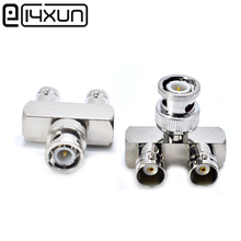 EClyxun1pcs BNC Male to Female CCTV Security Coax Coupler Video BNC Connector T Type Adapter 2 in 1 RF Convertor for CCTV 2024 - buy cheap