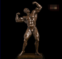 Art Sculpture Western Bronze Copper Marble Strong and handsome Statue Figurine 2024 - buy cheap