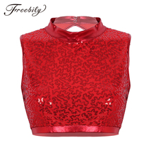 Fashion Glitter Sequins Tank Top Women Sexy Neck Sleeveless Back Crop Top Festival Party clubwear, Tank tops, for women, Sexy & club 2024 - buy cheap